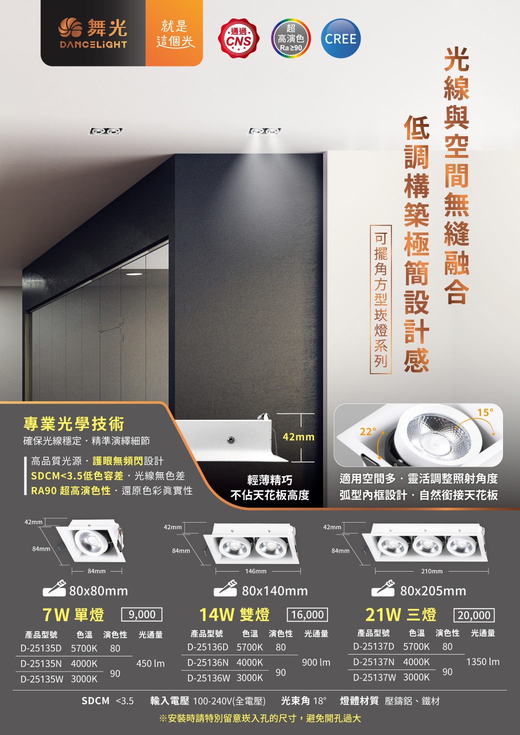 202504-可擺角方型崁燈系列-EDM