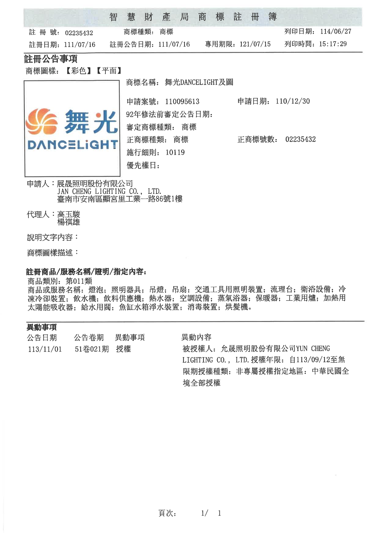 展晟法字第1140630002號_商標權侵害_網頁標註為舞光商品，實際非舞光_酷澎250701寄_page-0003