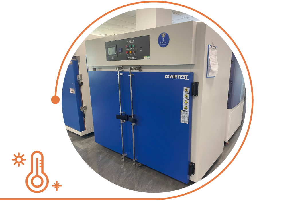 模擬連續高低溫極端條件，確保整燈及零件在臺灣潮濕氣候下穩定運作。
