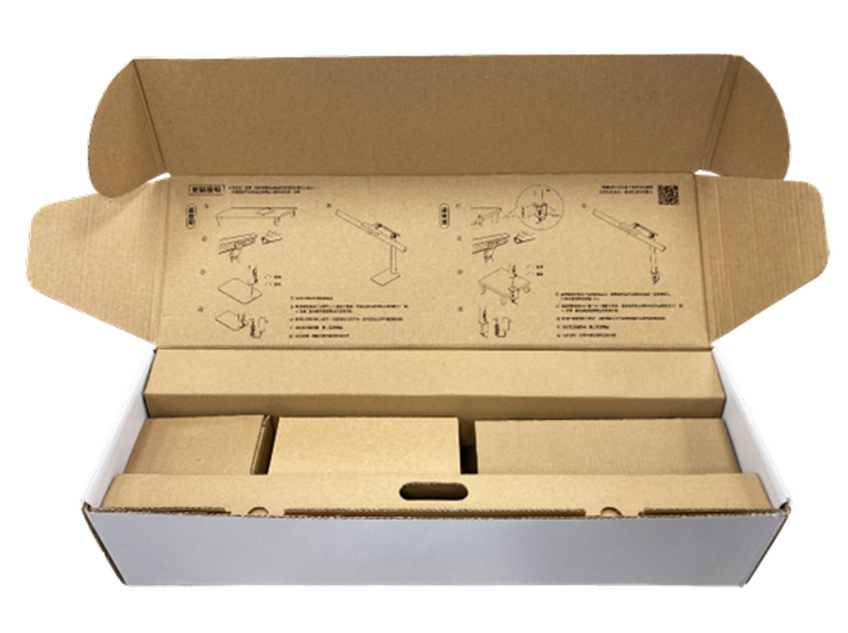 圖片說明：舞光響應ESG責任的第一款全紙包裝產品-全光譜護眼檯燈